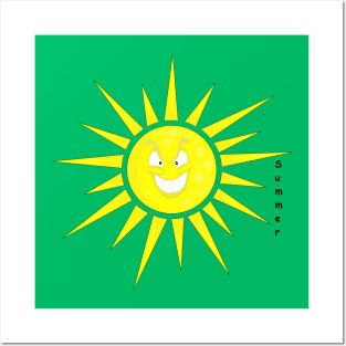 Angry Sun Hot Summer Posters and Art